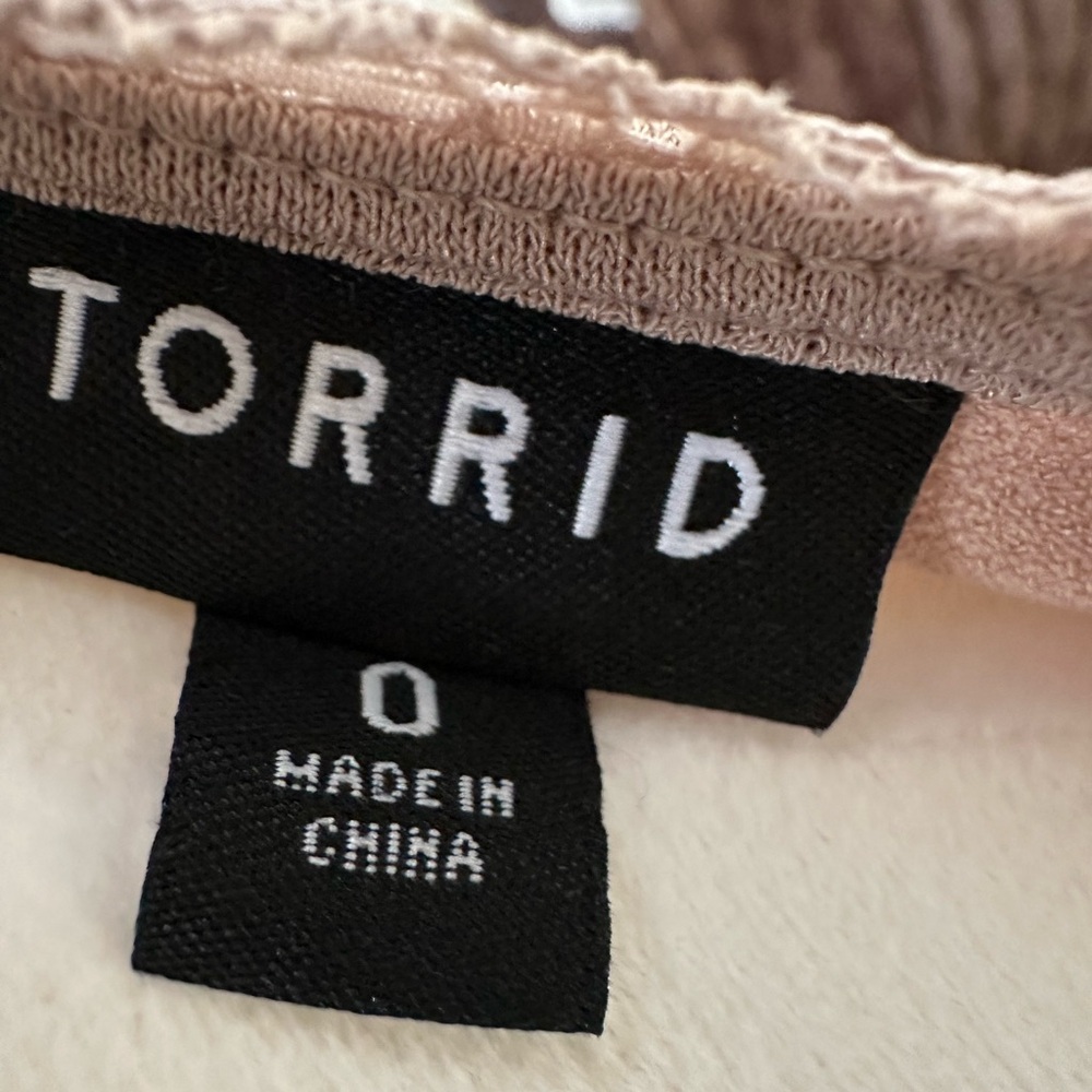 Torrid Tan Embellished Flutter Sleeve Blouse - Picture 6 of 6